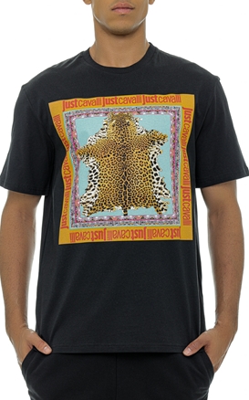 JUST CAVALLI-Tricou cu imprimeu grafic animal print